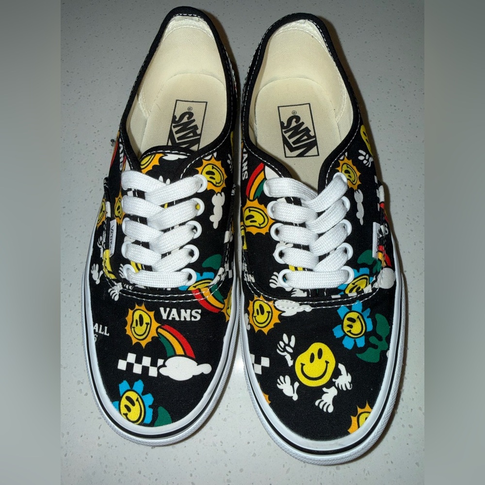 AUTHENTIC VANS Better Day Black Multi-Color Skateboard Shoes Men 7.5 Women 9